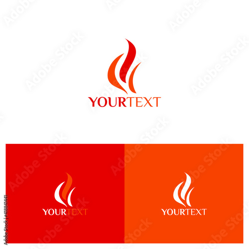 flame logo design vector fire icon template for business