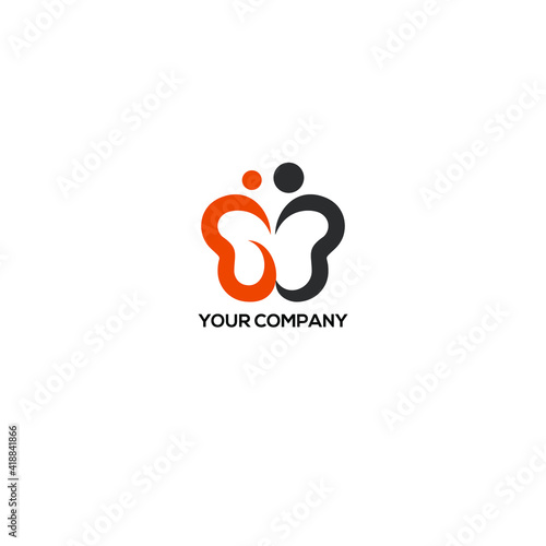 butterfly logo icon design vector template