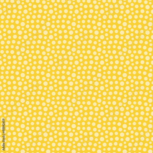 Mustard Yellow Small Spot Geometric Seamless Pattern Background. Textured yellow pattern repeat featuring a scattered spot design. Versatile for multiple uses.