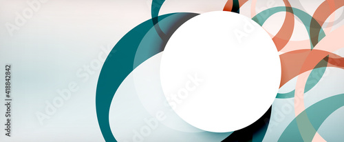 Ring geometric shapes, o letter repetition wallpaper. Abstract background for business or technology presentations, internet posters or web brochure covers