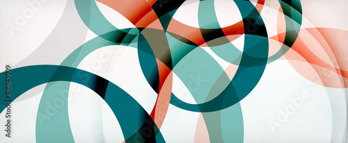 Ring geometric shapes, o letter repetition wallpaper. Abstract background for business or technology presentations, internet posters or web brochure covers