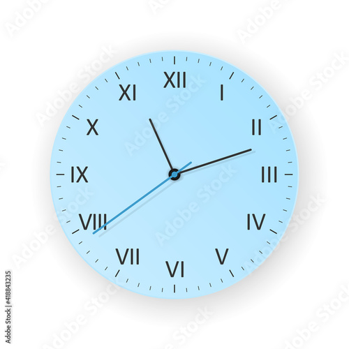 vector simple blue real clock