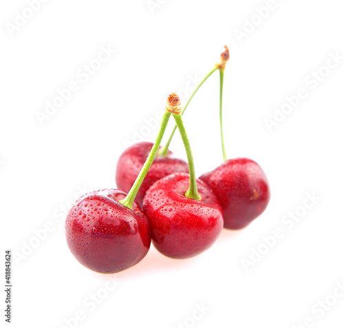 Sweet ripe cherry in closeup