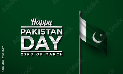 Pakistan Day Background Design. 23rd of March. Vector Illustration.