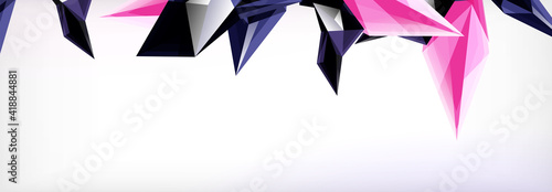 Vector 3d triangles and pyramids abstract background for business or technology presentations, internet posters or web brochure covers