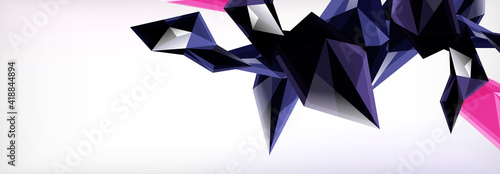 Vector 3d triangles and pyramids abstract background for business or technology presentations, internet posters or web brochure covers