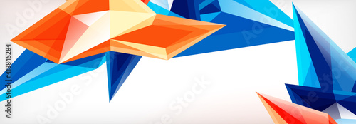 Vector 3d triangles and pyramids abstract background for business or technology presentations, internet posters or web brochure covers