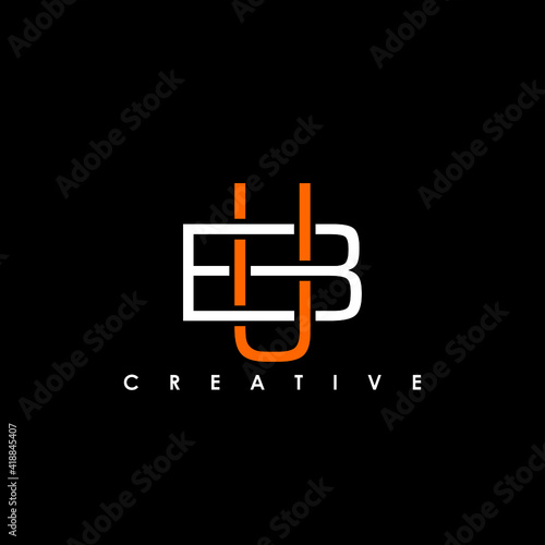 BU, UB Letter Initial Logo Design Template Vector Illustration