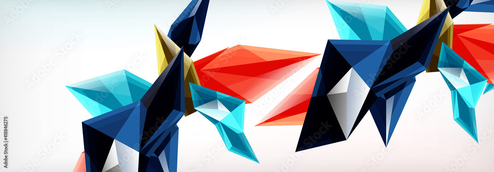 Vector 3d triangles and pyramids abstract background for business or technology presentations, internet posters or web brochure covers Vector 3d triangles and pyramids abstract background for business or technology presentations, internet posters or web brochure covers