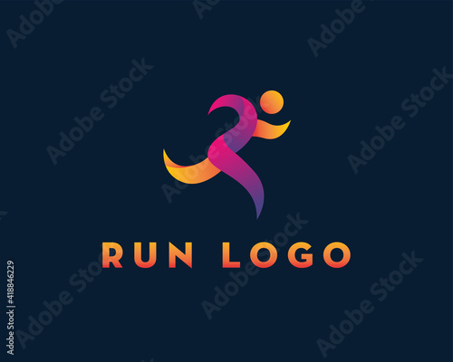 run logo run man logo sport logo athletic logo