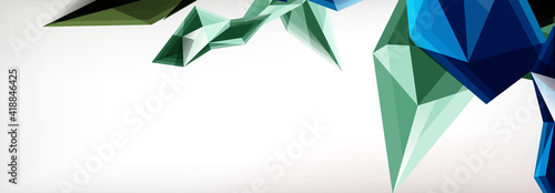 Vector 3d triangles and pyramids abstract background for business or technology presentations, internet posters or web brochure covers
