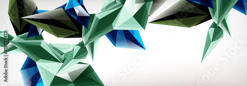 Vector 3d triangles and pyramids abstract background for business or technology presentations, internet posters or web brochure covers