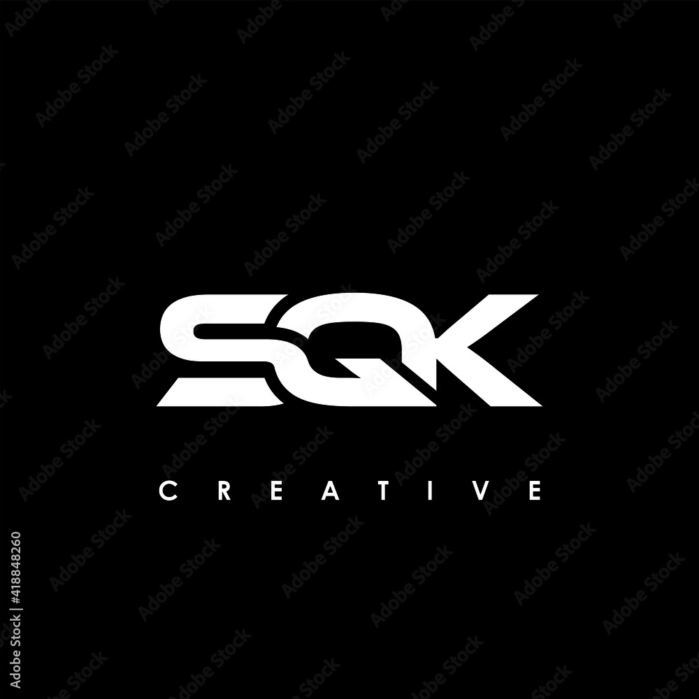 SQK Letter Initial Logo Design Template Vector Illustration