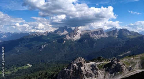 View of the croda da lago near cortna d'ampezzo dolomites, italy