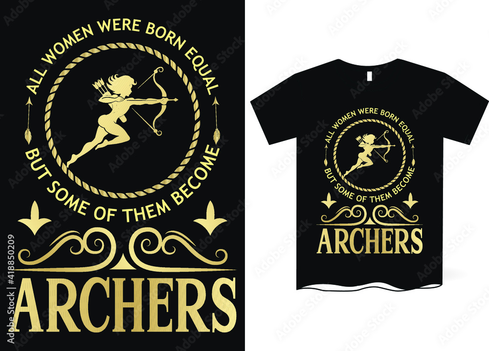 Fototapeta premium Funny Bow Archery Design T-Shirt Designs