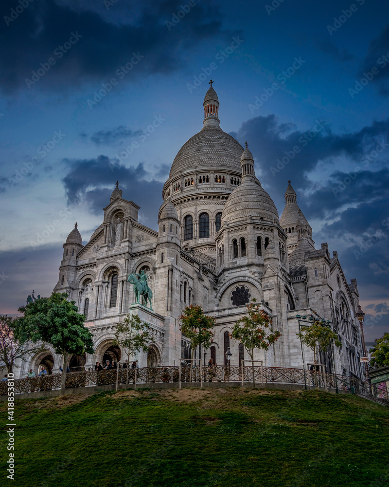 Basilica of the Sacre Coeur, dedicated to the Sacred Heart of Jesus in Paris Basilica of the Sacre Coeur, dedicated to the Sacred Heart of Jesus in Paris
