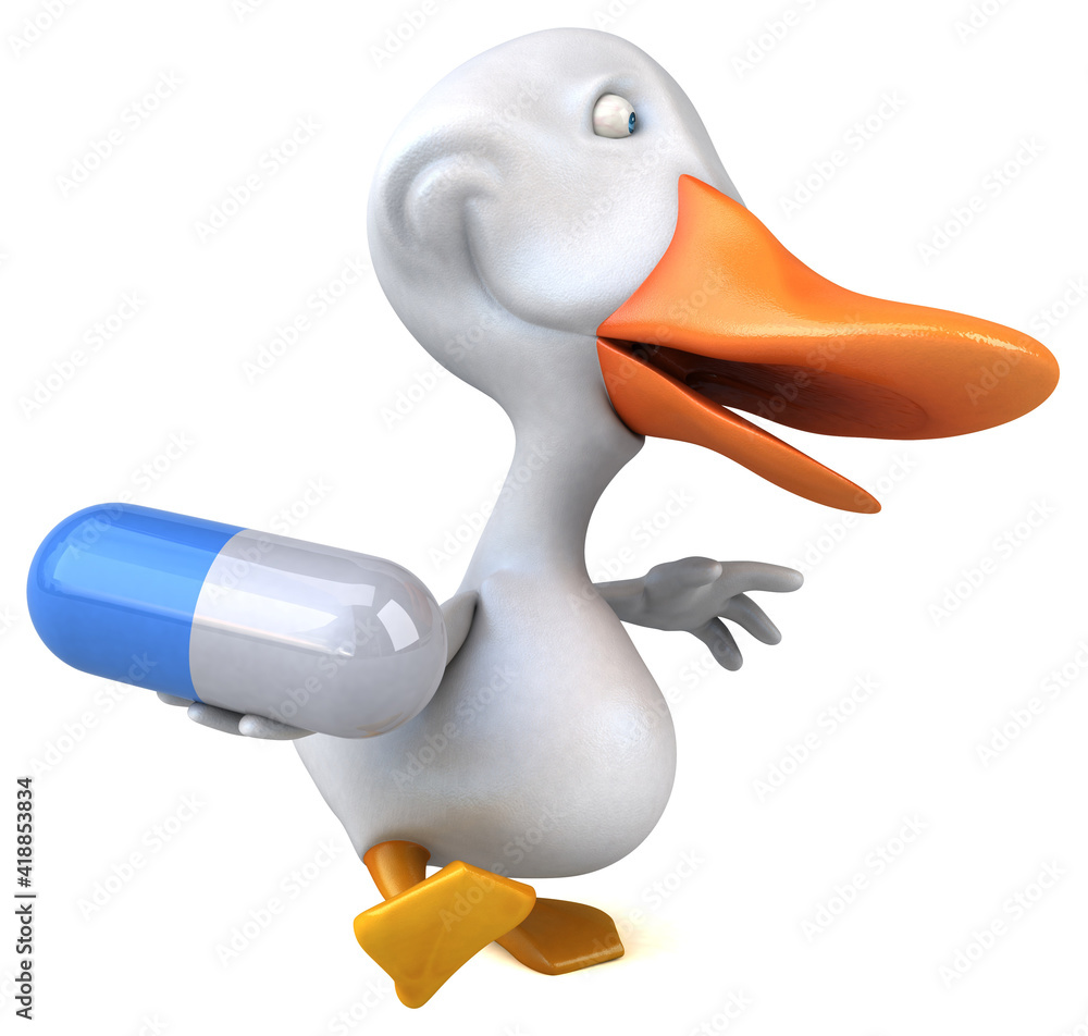 Fun duck - 3D Illustration