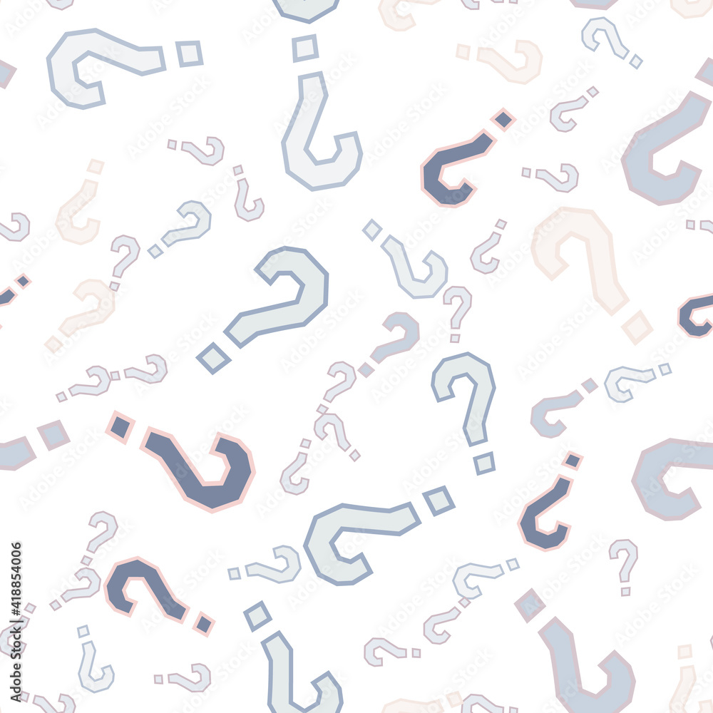 Quiz seamless pattern. Question marks, doubt, faq Quiz seamless pattern. Question marks, doubt, faq