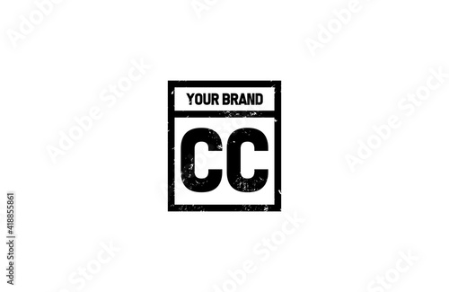 Logo Letter CC Grungy