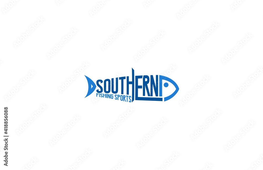 southern fishing logo Tamplate