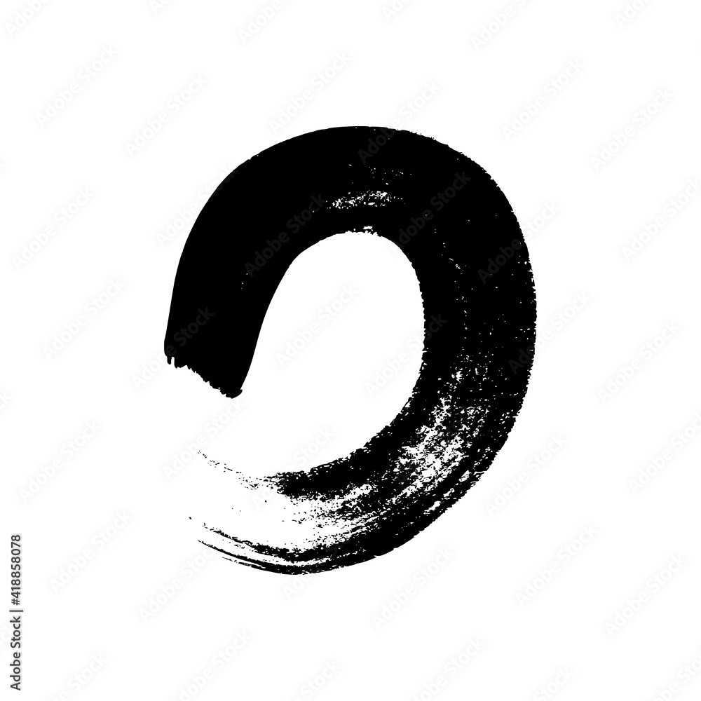Black grunge brush strokes in circle form Black grunge brush strokes in circle form