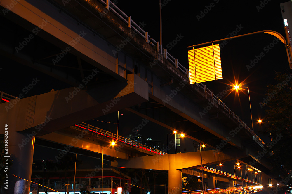 Obraz Three expressways in the night of Bangkok