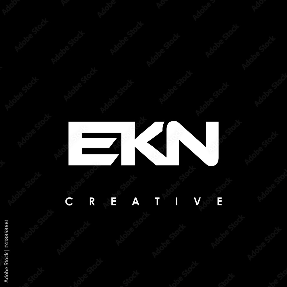 EKN Letter Initial Logo Design Template Vector Illustration