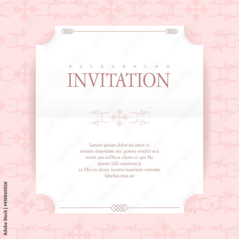 Highly utilized pattern invitation design Highly utilized pattern invitation design