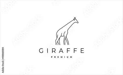 giraffe Logo icon design vector illustration