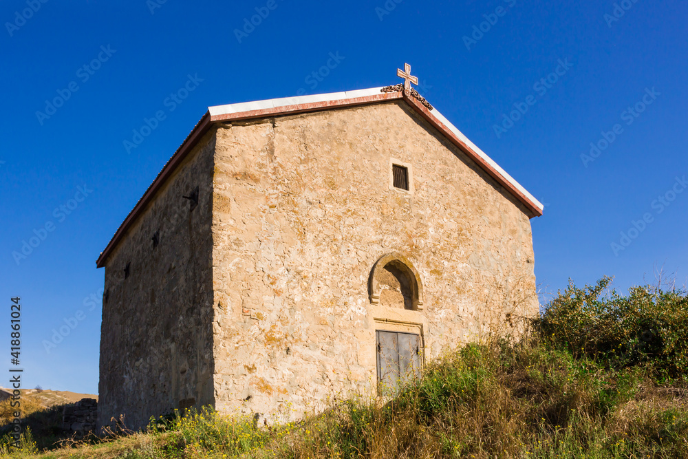 Fototapeta premium The church of Saint Demetrius of Thessaloniki in Feodosia, Crimea, XIV century.