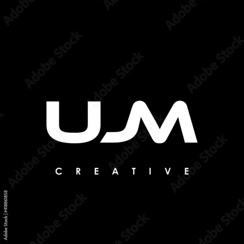 UJM Letter Initial Logo Design Template Vector Illustration