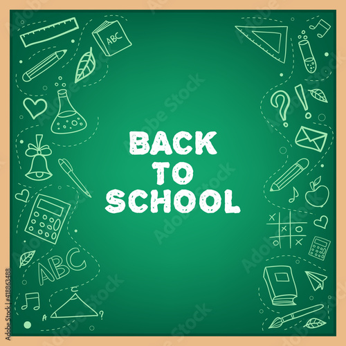 Back to school hand-drawn doodles background