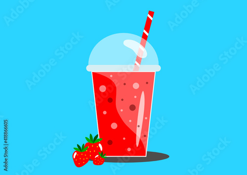 roter Erdbeer-Smoothie