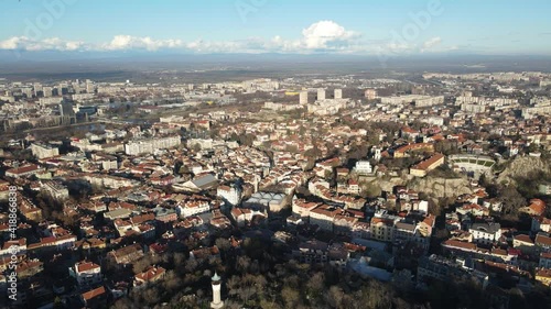 Wallpaper Mural Amazing Aerial view of center of City of Plovdiv, Bulgaria  Torontodigital.ca