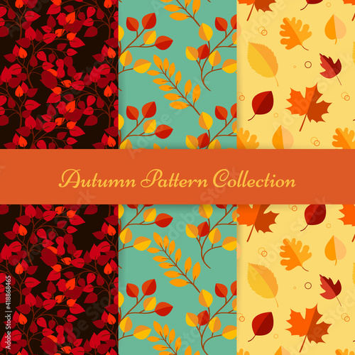 Hand draw autumn patterns