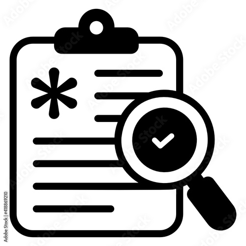 
A filled icon of case history in premium vector download

