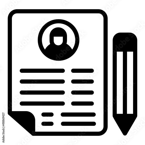 
A filled icon of case history in premium vector download

