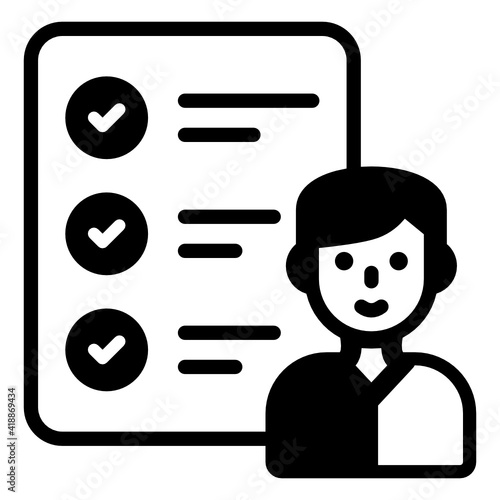 
A filled icon of case history in premium vector download

