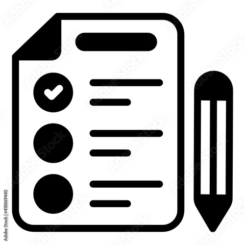 
A filled icon of case history in premium vector download

