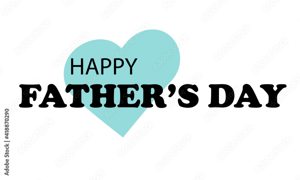 Calligraphy for happy fathers day with heart, vector art illustration. Calligraphy for happy fathers day with heart, vector art illustration.