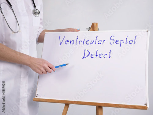 Healthcare concept about Ventricular Septal Defect VSD with inscription on the piece of paper. photo