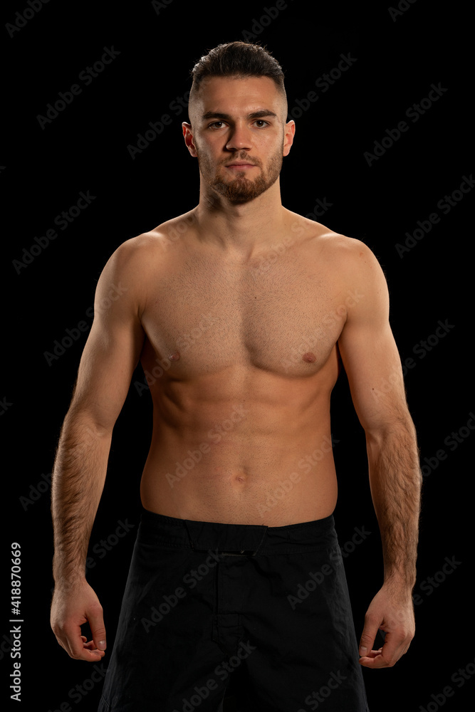 Fototapeta premium UFC fighter on a black background