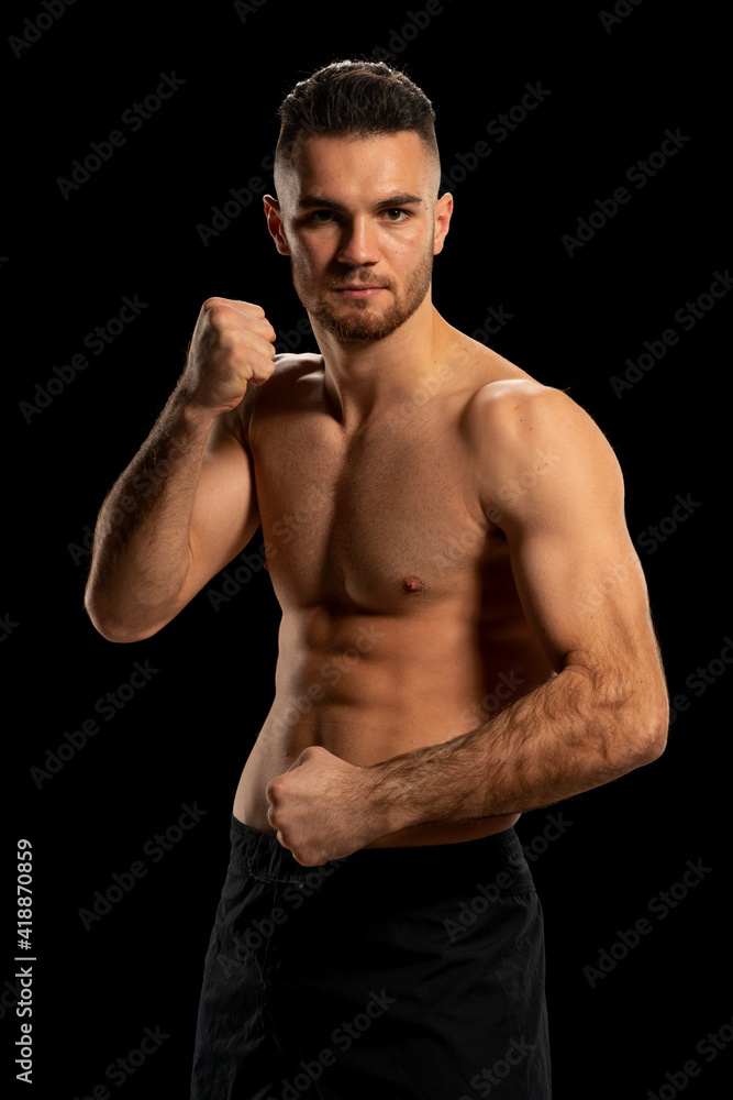 UFC fighter on a black background