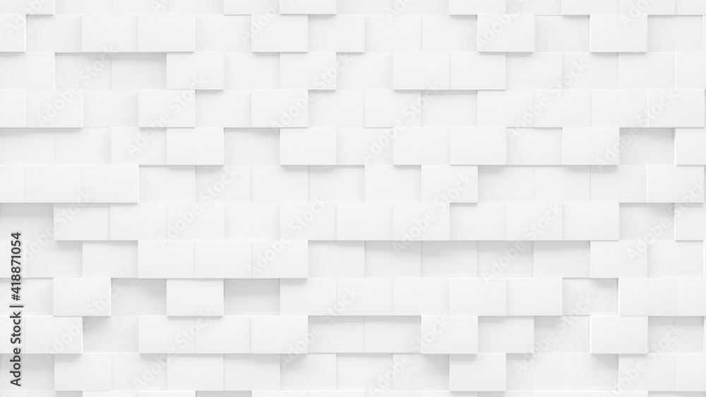 Random shifted white cube boxes block background wallpaper Stock  Illustration | Adobe Stock