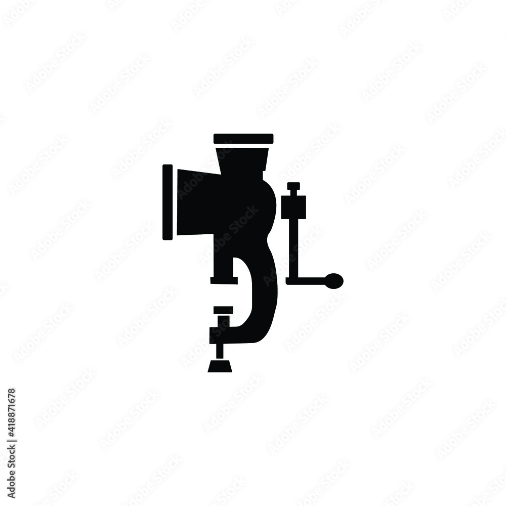 Manual Meat Grinder vector icon Manual Meat Grinder vector icon