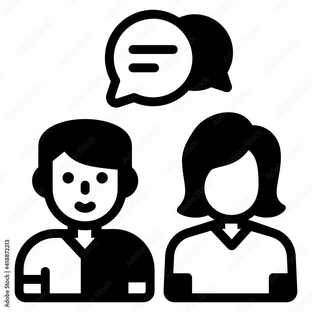 Team icon in glyph design icon
Team icon in glyph design icon