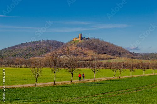 Hike around the Drei Gleichen in the springtime Thuringian Basin - Drei Gleichen/Germany photo