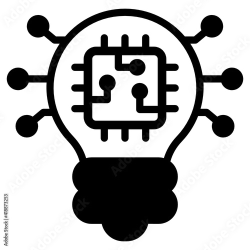 
Cloud technology glyph style icon 

