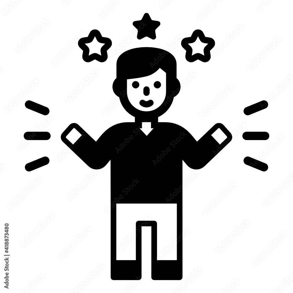 Man with thumbs up and star denoting solid icon of encourage
Man with thumbs up and star denoting solid icon of encourage