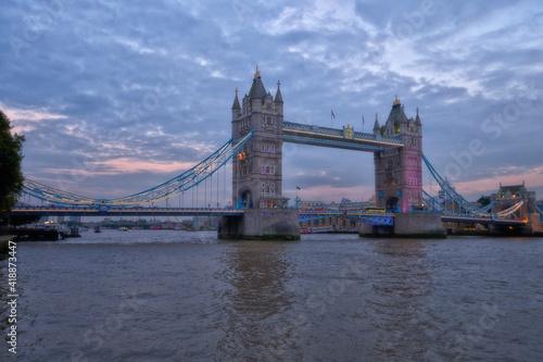 Tower Bridge  a Combined Bascule and Suspension Bridge in London.